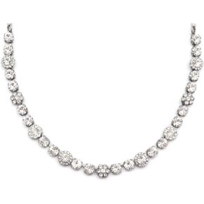 Mariana On a Clear Day Swarovski Crystal Silvertone Necklace Clear Flower Mosaic 001001 in Kuwait