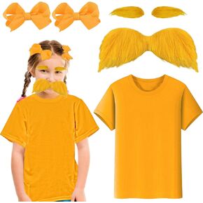 Kavoc Orange Mustache Costume Set for Cosplay Party World Book Day Fancy Dress Up Party Accessories