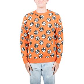 Dragon Ball Super Goku Symbol Jacquard AOP Men's Orange Knit Sweater