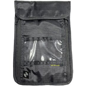 NO Jet Lag Travel Neck Pouch, Passport/Money Holder for Travel with RFID Blocking Technology, Hidden Travel Pouch to Protect Cash, Credit Cards, Phones, Travel Essential