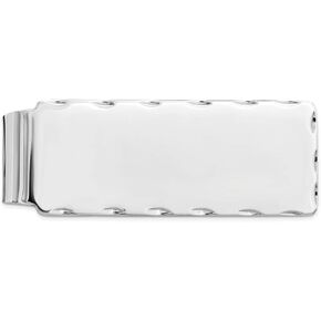 Solid 925 Sterling Silver Men's Slim Business Credit Card Holder Money Clip - 51mm x 20mm