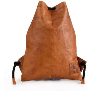 حقيبة ظهر جلدية كلاسيكية من BERLINER BAGS، حقيبة رياضية برباط للرجال والنساء - بني