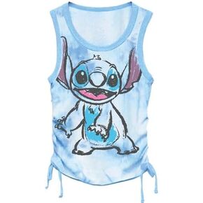 Disney Classic Stitch - The Big Character- Youth Girls Tank Top, Blue
