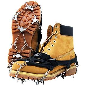 Traction Cleats Ice Snow Grips, Traction Cleats with 18 Spikes for Walking, Jogging, Climbing and Hiking on Snow, Ice, Mud, Sand and Wet Grass