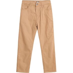DKNY Boys' Pants - 5 Pack Comfort Stretch Twill Khaki Pants - Children's Classic Fit Flat Front Chino Pants for Boys (8-16)