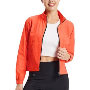 BALEAF Women's Lightweight Jackets With Zip Pockets Water Resistant Hiking Jackets Windproof for Cycling Track Running
