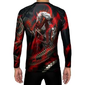 Men's Cybernetic Oni BJJ Rash Guard MMA Black
