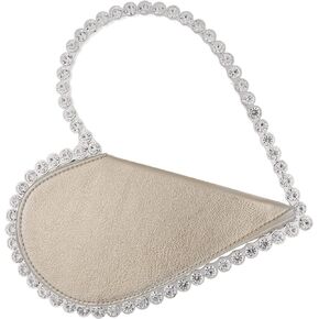 Women's Evening Clutch Bag, Heart Rhinestone Diamond Clutch Purse Wedding Party Purse Handbag for Women