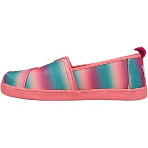TOMS Kids Girls Alpargata Glitter Slip On Flats Casual - Pink