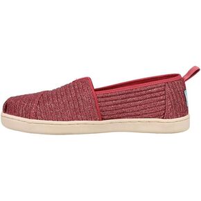 TOMS Kids Girls Alpargata Glimmer Hearts Slip On Flats Casual - Pink