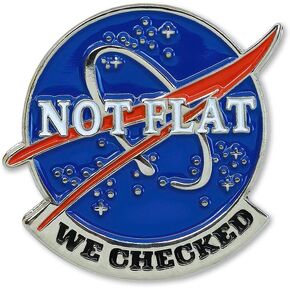 Not Flat We Checked Lapel Pin - [1 1/8" Tall]