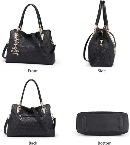 طقم حقيبة يد جلدية ومحفظة مكونة من قطعتين، وحقائب كتف للسيدات مع حقيبة يد نسائية in Kuwait