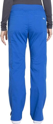 CHEROKEE Women Scrubs Set Workwear Professionals WW665 V-Neck Top & WW170 Mid Rise Straight Leg Pull-on Cargo Pant, Royal- L Top/M Pant in Saudi Arabia