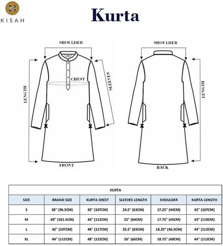 Amodh by Kisah Men's Cotton Blend Festive Wear Regular Fit Striped Kurta | Indian Wedding Wear Kurta | Festive Ethnic Kurta in Saudi Arabia
