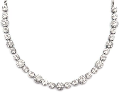 Mariana On a Clear Day Swarovski Crystal Silvertone Necklace Clear Flower Mosaic 001001 in Kuwait