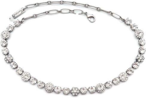 Mariana On a Clear Day Swarovski Crystal Silvertone Necklace Clear Flower Mosaic 001001 in Kuwait