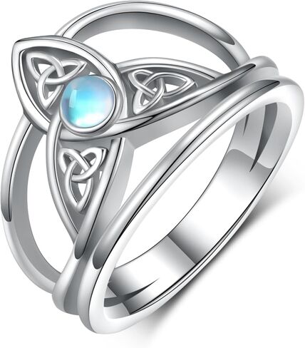 Celtic Knot Rings for Women 925 Sterling Silver Celtic Ring Good Luck Irish Jewelry Gifts for Women Girls in Saudi Arabia