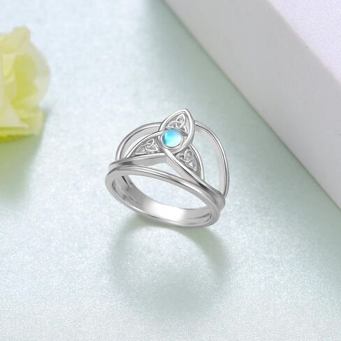 Celtic Knot Rings for Women 925 Sterling Silver Celtic Ring Good Luck Irish Jewelry Gifts for Women Girls in Saudi Arabia