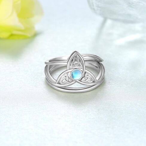 Celtic Knot Rings for Women 925 Sterling Silver Celtic Ring Good Luck Irish Jewelry Gifts for Women Girls in Saudi Arabia