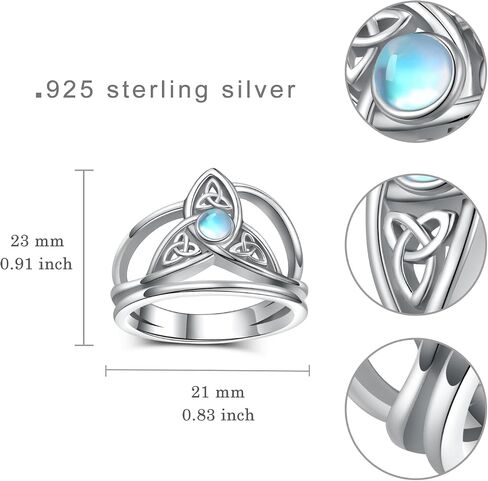 Celtic Knot Rings for Women 925 Sterling Silver Celtic Ring Good Luck Irish Jewelry Gifts for Women Girls in Saudi Arabia