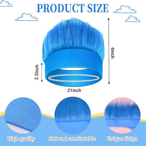 Matiniy 2 Set Kids World Book Day Thing Costume Accessories Include Hairy Headbands and Striped Knee Socks in Saudi Arabia