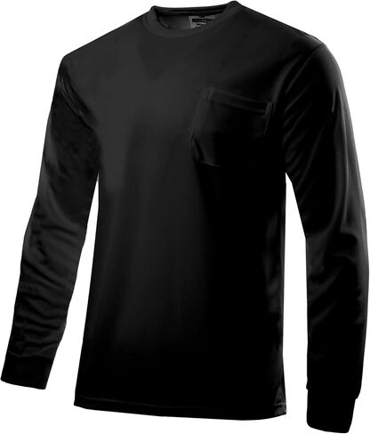 JORESTECH Safety Bright Visibility Long Sleeve Work T Shirt with Chest Pocket, Moisture Wicking Fabric in Saudi Arabia