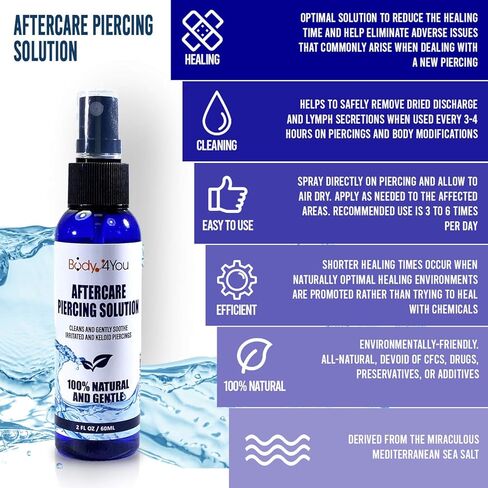 BodyJ4You 38PC Gauges Kit Ear Stretching Aftercare Jojoba Oil Saline Spray | Single Flare Tunnel Plugs Expander Tapers | Multicolor Surgical Steel | Natural Recovery Solution Set in Kuwait