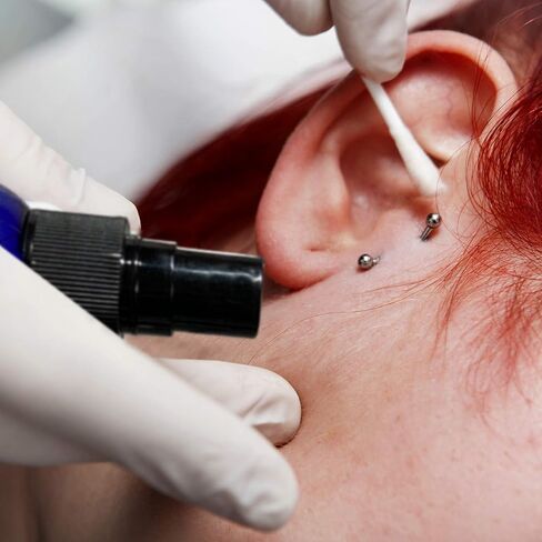 BodyJ4You 38PC Gauges Kit Ear Stretching Aftercare Jojoba Oil Saline Spray | Single Flare Tunnel Plugs Expander Tapers | Multicolor Surgical Steel | Natural Recovery Solution Set in Kuwait