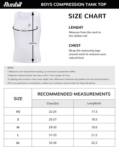 قميص Runhit Boys Compression Tank Top للشباب رياضي سريع الجفاف بطبقة أساسية in Kuwait