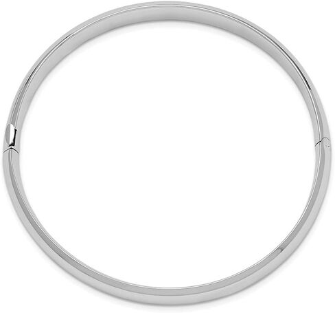 Diamond2Deal Solid 14k White Gold High Hinged Women Bangle Bracelet 8mm in Saudi Arabia