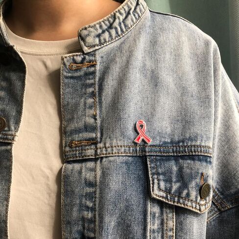 250 قطعة من دبابيس الشريط الاحمر للتوعية باليوم العالمي للايدز وامراض القلب، لوازم اسبوعية بشريط احمر، مصنوعة من خليط معدني من الستيل بدون احجار كريمة, سبيكة صلب, بدون أحجار كريمة in Kuwait