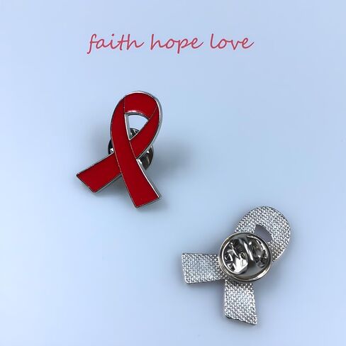 250 قطعة من دبابيس الشريط الاحمر للتوعية باليوم العالمي للايدز وامراض القلب، لوازم اسبوعية بشريط احمر، مصنوعة من خليط معدني من الستيل بدون احجار كريمة, سبيكة صلب, بدون أحجار كريمة in Kuwait