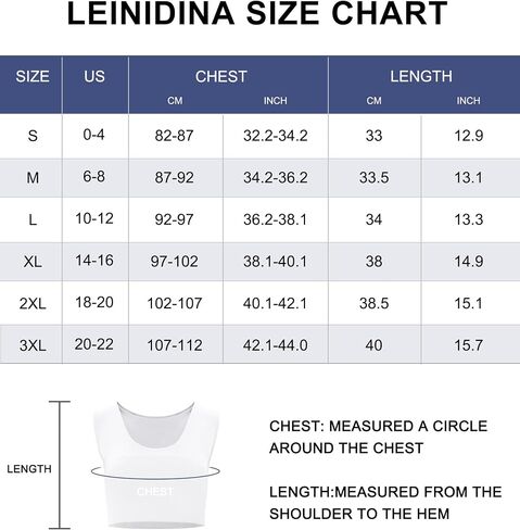 LEINIDINA Chest Binder for Transgender FTM Elastic Band Crew Neck Pullover Binder Bra Tank Top in Saudi Arabia