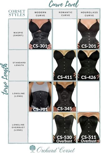 مشد Orchard CS-345 مشد الساتان للتدريب على الخصر للسيدات من Underbust الأصلي in Kuwait