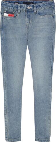 Tommy Hilfiger Girls' Stretch Denim Jeans, Skinny Fit Pants with Button & Zipper Closure in Saudi Arabia
