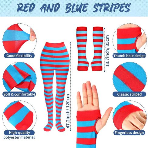 Therwen 8 Pcs Blue Tulle Tutu Costume Set Tutu Skirt Headband Leggings Long Arm Warmer Gloves for Halloween in Saudi Arabia
