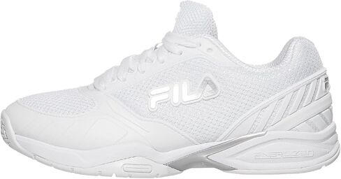 Fila Women's Volley Zone Shoes Sneaker, White/Metallic Silver/White, 7 in Saudi Arabia