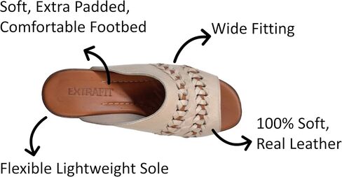 Daisy Women's Comfortable, Leather Sandal with Extra Cushioned Soft Footbed in Saudi Arabia