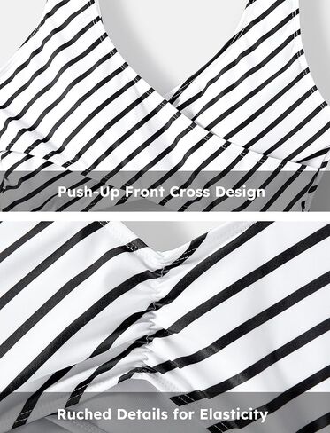 PATPAT Family Matching Swimsuits Swimwear Set for Couples Newest Mommy and Me Striped Spliced Bathing One-Piece Swimsuits in Kuwait