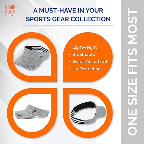 أقنعة EQ SPORT خفيفة الوزن للنساء والرجال، قبعة واقية من الشمس للجري والجولف والتنس والركض والشاطئ والمشي لمسافات طويلة أقنعة رياضية (1 أسود، 1 أزرق) in Kuwait