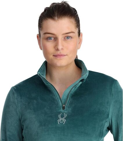 Spyder Women's Shimmer Bug Half Zip T-Neck Ski Base Layer in Saudi Arabia