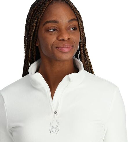 Spyder Women's Shimmer Bug Half Zip T-Neck Ski Base Layer in Saudi Arabia