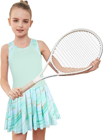 MODAFANS Girls Tennis Golf Pickleball Dress Sleeveless Athletic Pleated outfits sets with shorts in Saudi Arabia