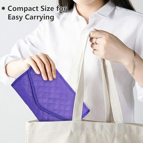 حقيبة تنظيم مجوهرات السفر من تيموي، بكرة مجوهرات قابلة للطي، حقيبة تخزين مجوهرات مبطنة للقلادة والأقراط والأساور والخواتم، أرجواني- حقيبة فقط in Kuwait