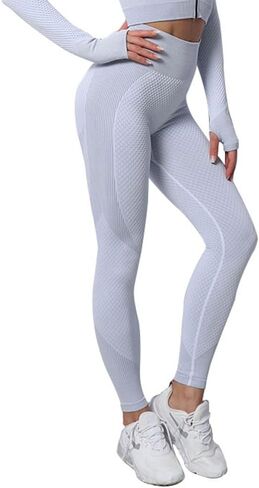 OHYOGA High Waist Yoga Pants with Pockets, Tummy Control Workout Running Yoga Leggings for Women WJ028 in Kuwait