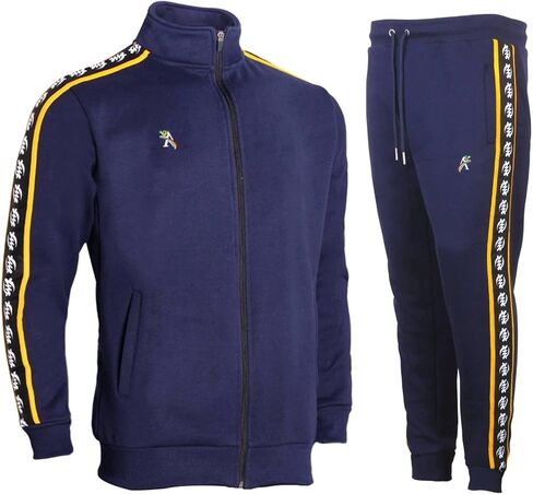 Afrimoji Unisex TrackSuit - Long Sleeve, stand-up collar, Full-zip, Casual Sports Jogging Activewear 2Piece Set in Saudi Arabia