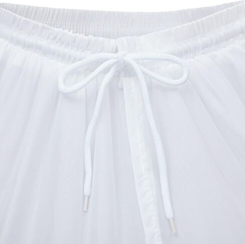 Sparkle and Bash 3-Hoop Petticoat Skirt for Bridal Dress, Adjustable White Lace Wedding Gown Underskirt (Waist 22-40 In; 28 In Length) in Saudi Arabia