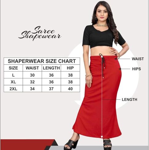 Smizzy Lycra Adjustable Indian Saree Shapewear for Women Petticoat Smooth Curve Peticote Innerwear for Ladies, Beige (XL) in Kuwait