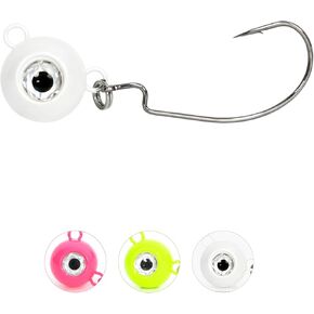 BLUEWING Free Swing Jig Head 1pc Freshwater Fishing Lures Lead Head Jig for Perch Crappie Bluegill Bass Fishing, Size 0.5oz/1oz/2oz/3oz