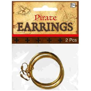 Stunning Gold-Tone Plastic Hoop Earrings - 4.5" (1 Pc) - Perfect Gift for Women and Girls